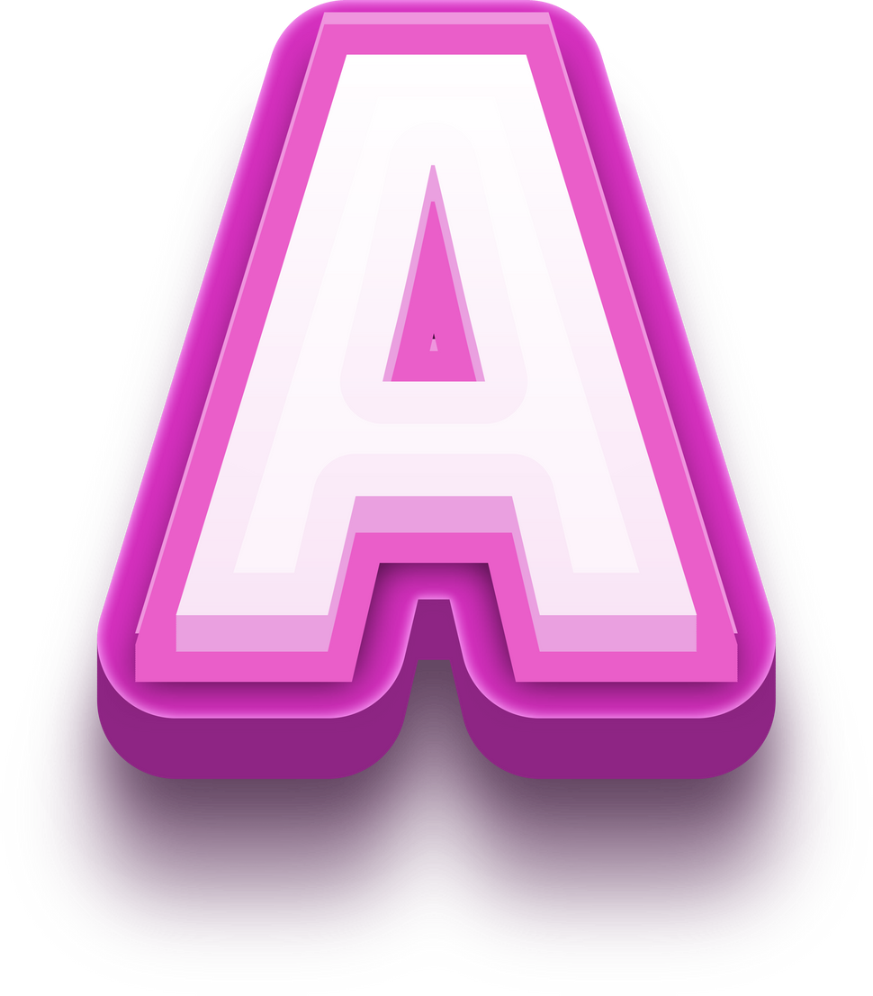 3D Alphabet Letter A